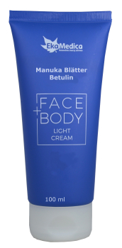 Face and body, light moisturizing cream, 100ml with Manuka leaves and betulin from the birch bark, also for blemishes, small wounds, acne, pimples